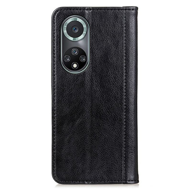 Capa De Celular Para Huawei Nova 9 Pro Flip Couro Litchi Elegance Dividido