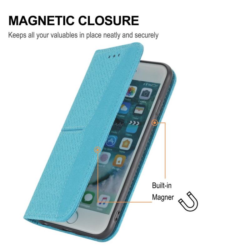 Capa Flip Para Huawei Nova 9 Pro De Cordão Estilo De Couro Trançado Com Tiras