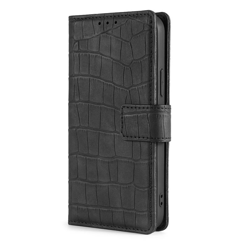 Capa Flip Para Huawei Nova 9 Pro Crocodilo Com Toque De Pele