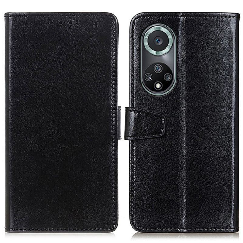 Capa Folio Para Huawei Nova 9 Pro Efeito Couro Brilhante Simples