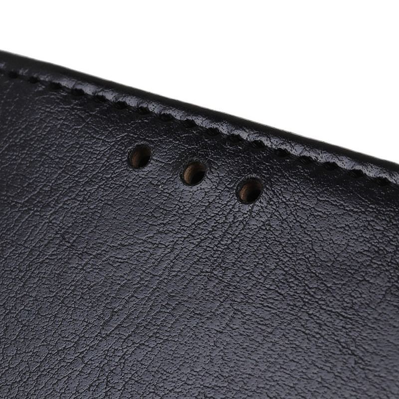 Capa Folio Para Huawei Nova 9 Pro Efeito Couro Brilhante Simples