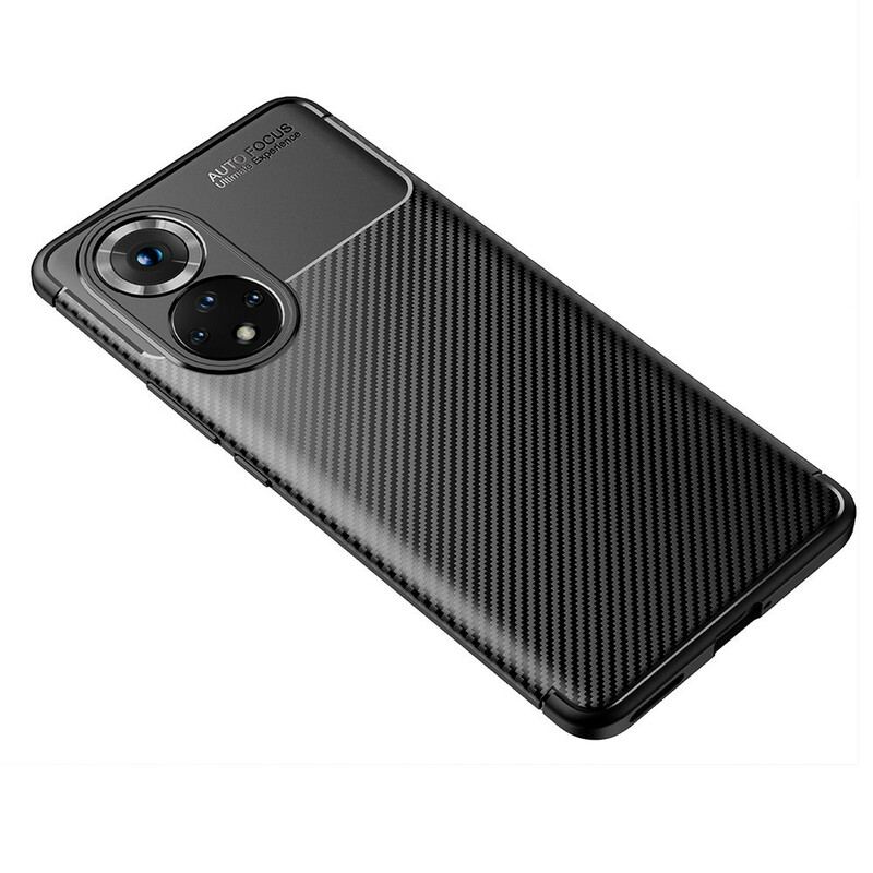 Capa Para Huawei Nova 9 Pro Textura Flexível De Fibra De Carbono