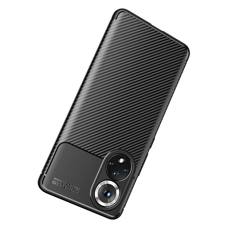 Capa Para Huawei Nova 9 Pro Textura Flexível De Fibra De Carbono