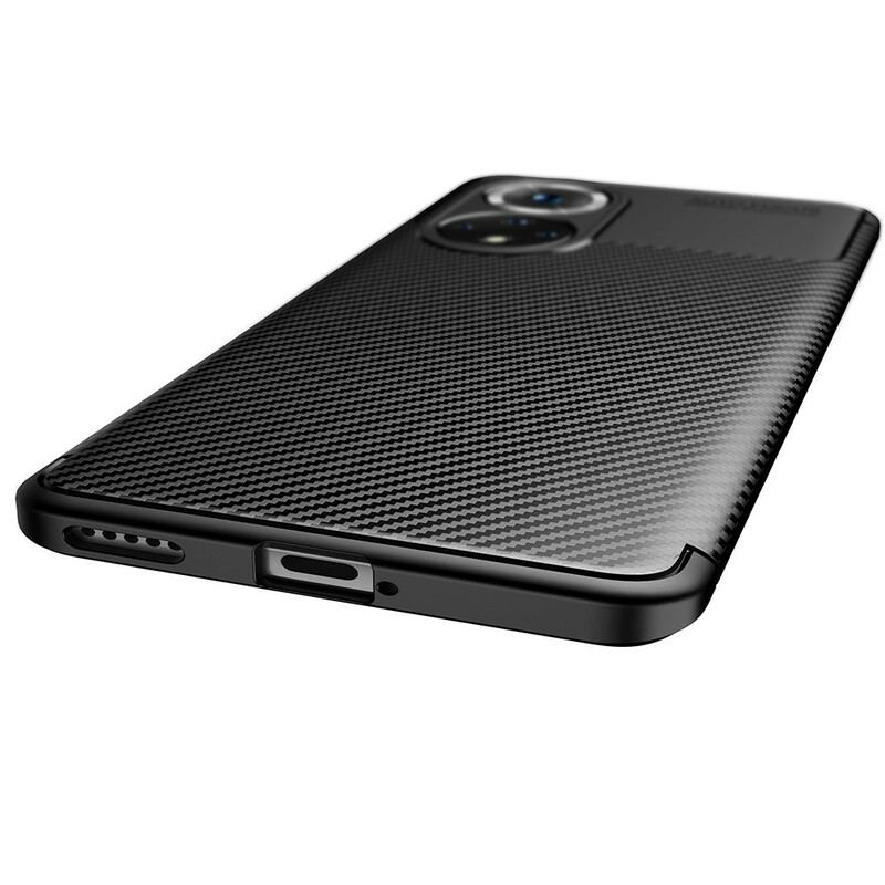 Capa Para Huawei Nova 9 Pro Textura Flexível De Fibra De Carbono