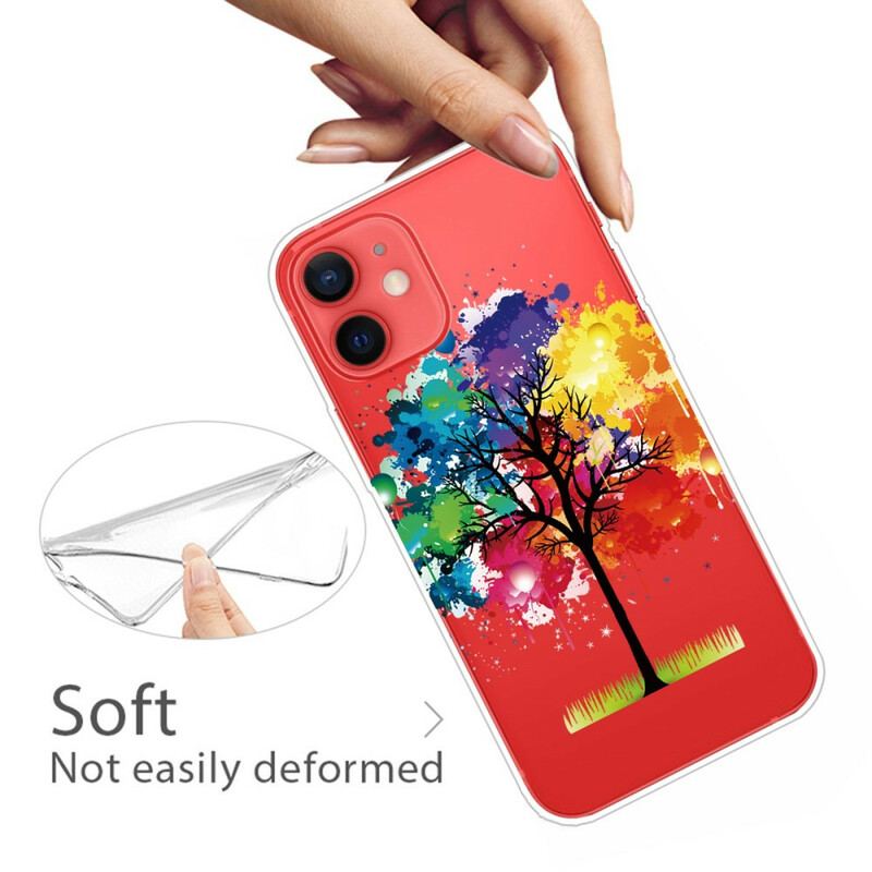 Capa De Celular Para iPhone 13 Mini Árvore Aquarela Perfeita