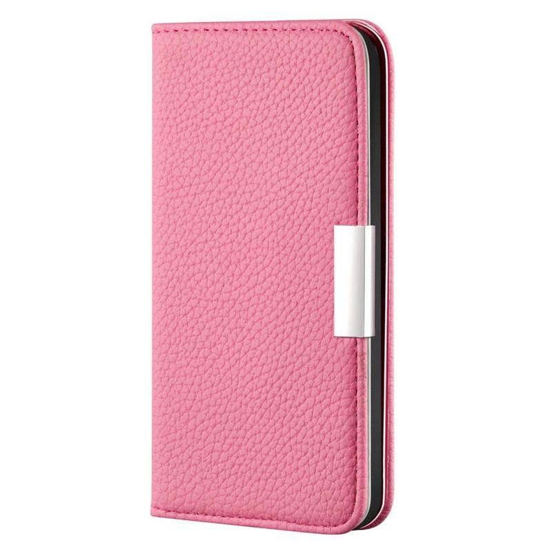 Capa De Celular Para iPhone 13 Mini Flip Couro Falso Lichia Ultra Chic
