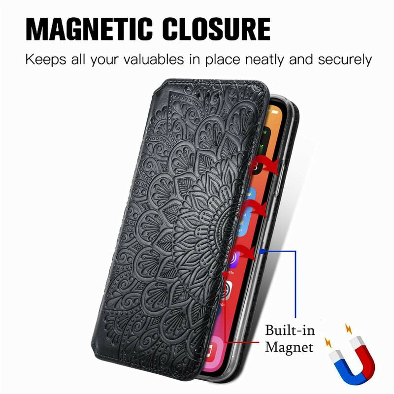 Capa De Celular Para iPhone 13 Mini Flip Mandala