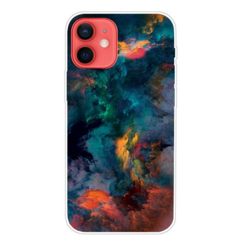 Capa De Celular Para iPhone 13 Mini Nuvens Coloridas