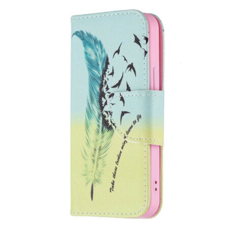 Capa Flip Para iPhone 13 Mini Aprender A Voar