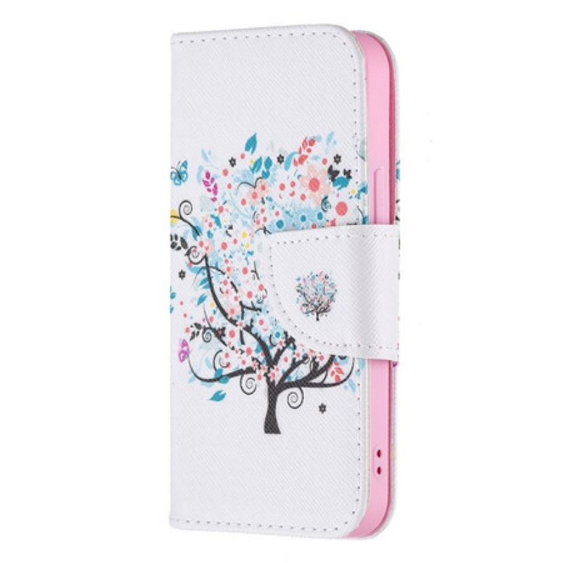 Capa Flip Para iPhone 13 Mini Árvore Florida