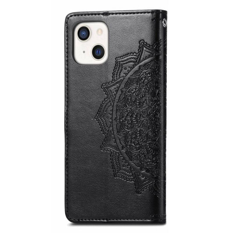 Capa Flip Para iPhone 13 Mini Mandala Idade Média