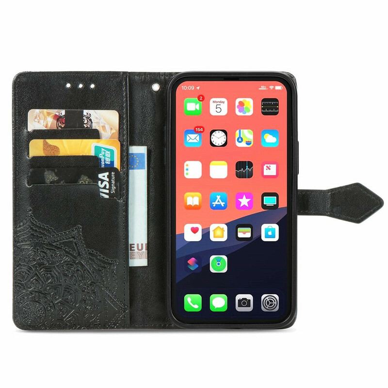 Capa Flip Para iPhone 13 Mini Mandala Idade Média