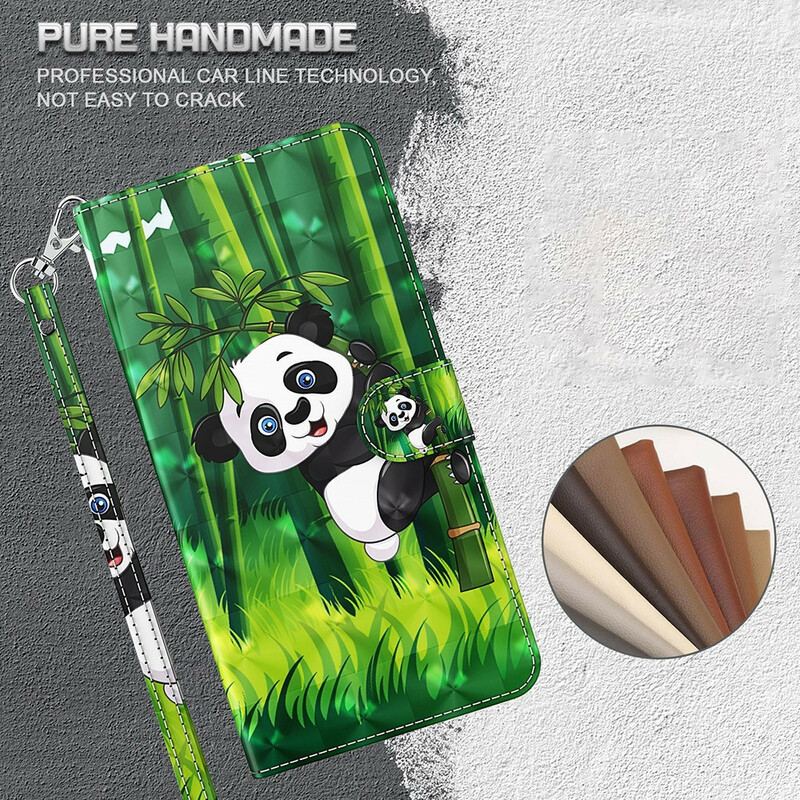 Capa Folio Para iPhone 13 Mini Panda E Bambu
