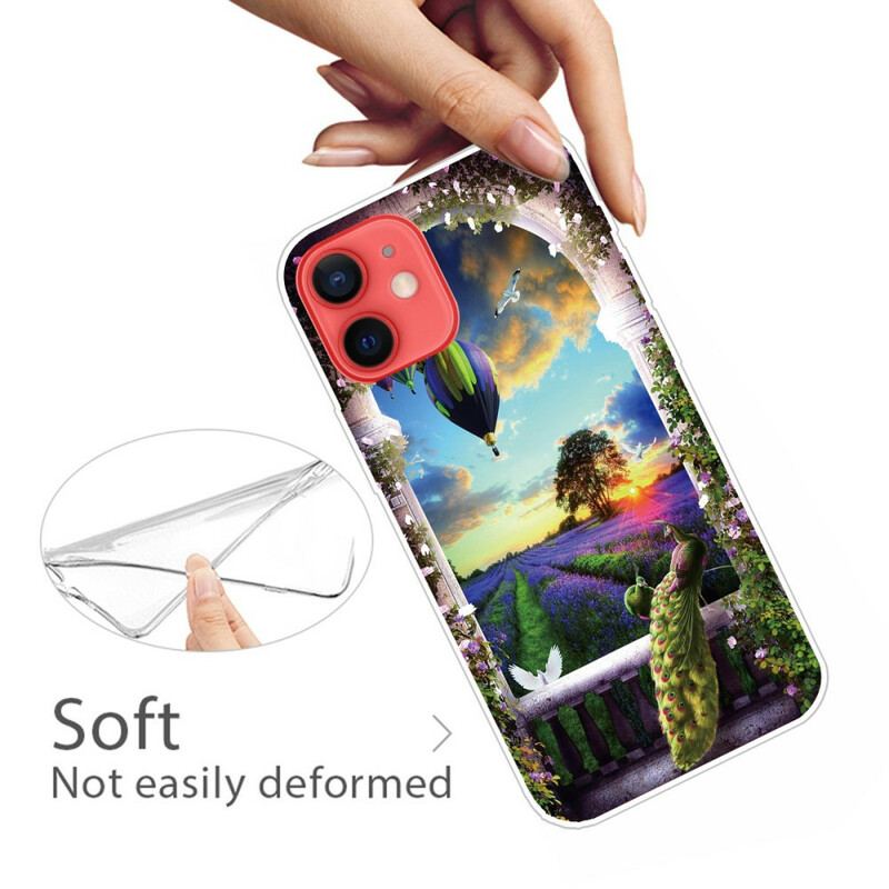 Capa Para iPhone 13 Mini Balão De Ar Quente Flexível