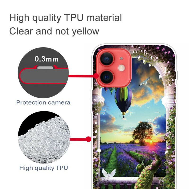 Capa Para iPhone 13 Mini Balão De Ar Quente Flexível