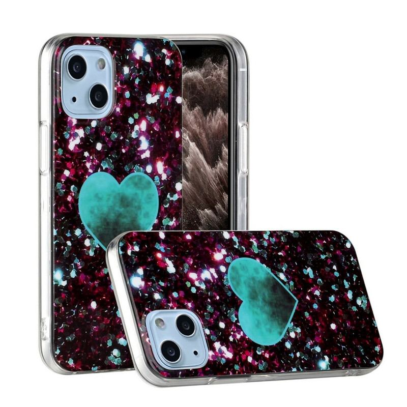 Capa Para iPhone 13 Mini Glitter Mármore