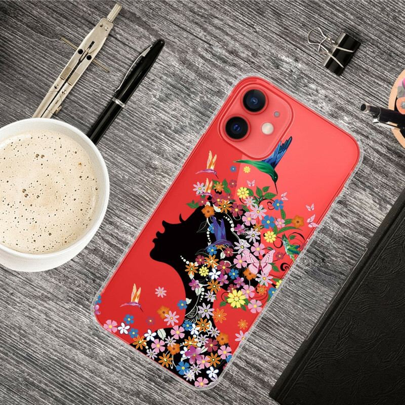 Capa Para iPhone 13 Mini Linda Cabeça De Flor