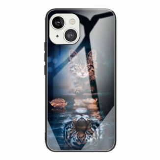 Capa Para iPhone 13 Mini Meu Vidro Temperado Tigre