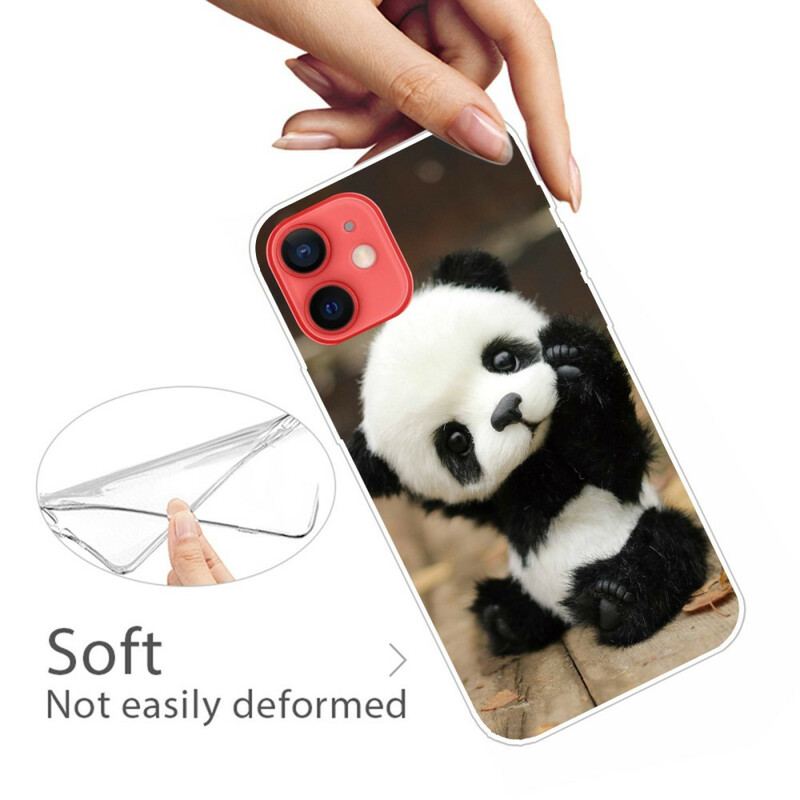 Capa Para iPhone 13 Mini Panda Flexível