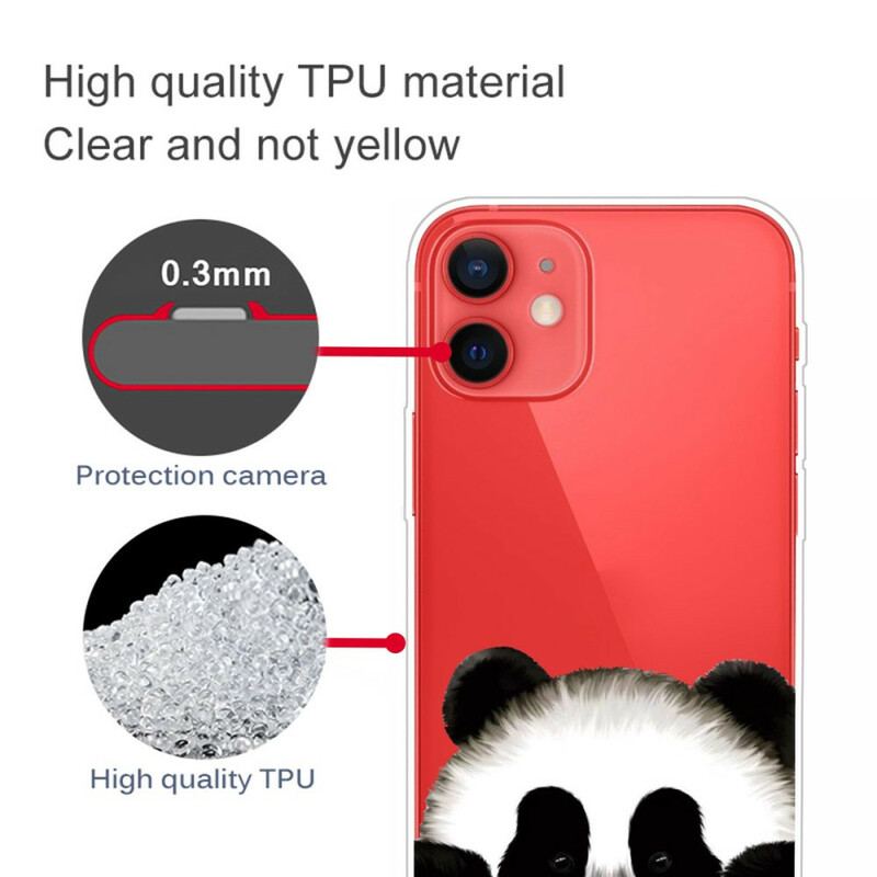 Capa Para iPhone 13 Mini Panda Sem Costura
