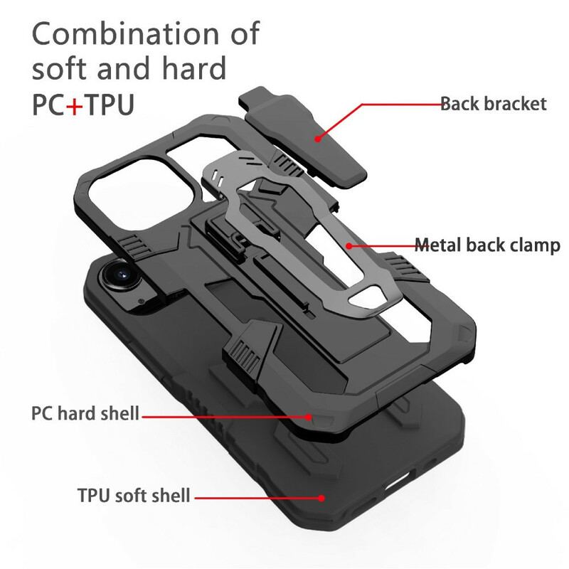 Capa Para iPhone 13 Mini Robô Com Clipe De Cinto