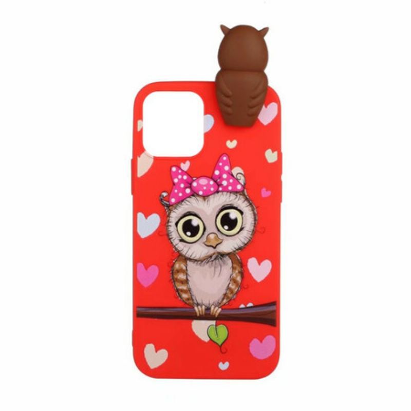 Capa Para iPhone 13 Mini Senhorita Coruja 3d