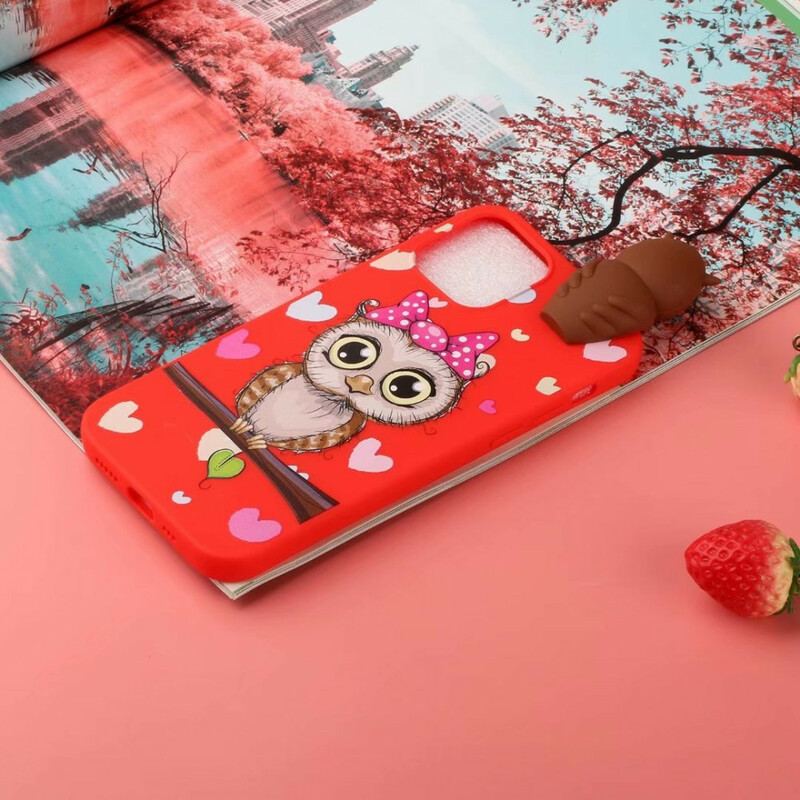Capa Para iPhone 13 Mini Senhorita Coruja 3d