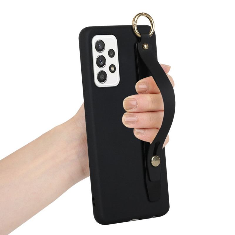 Capa De Celular Para Samsung Galaxy A33 5G Silicone Com Alça De Apoio