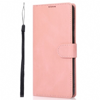 Capa De Couro Para Samsung Galaxy A33 5G De Cordão Estilo De Couro Vintage Com Tiras