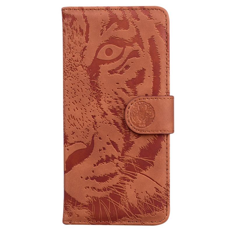 Capa Em Pele Para Samsung Galaxy A33 5G Pegada De Tigre