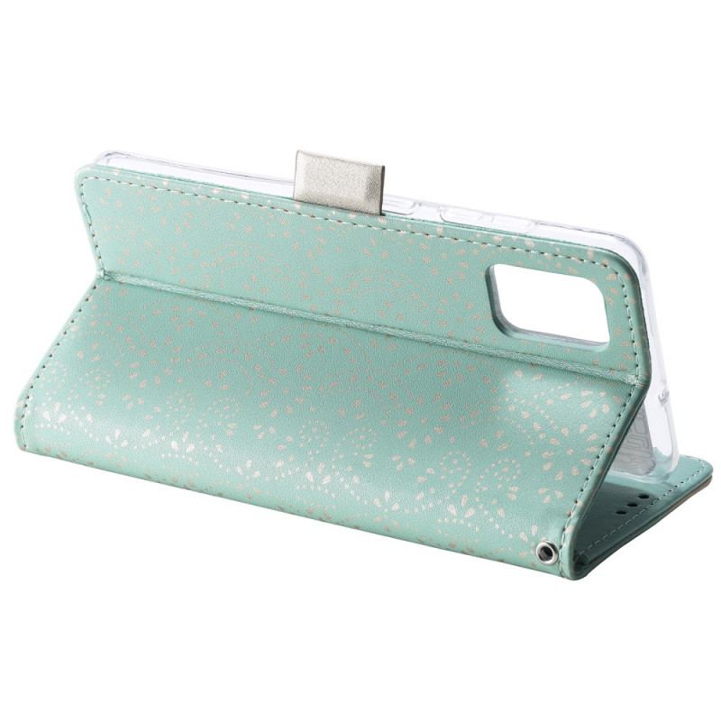 Capa Flip Para Samsung Galaxy A33 5G De Cordão Bolsa De Moedas Com Alça De Renda