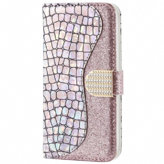 Capa Flip Para Samsung Galaxy A33 5G Diamantes De Crocodilo