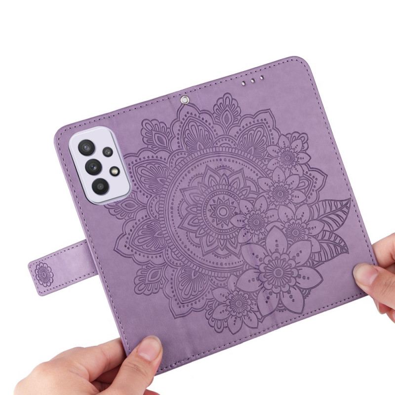 Capa Flip Para Samsung Galaxy A33 5G Flor Mandala
