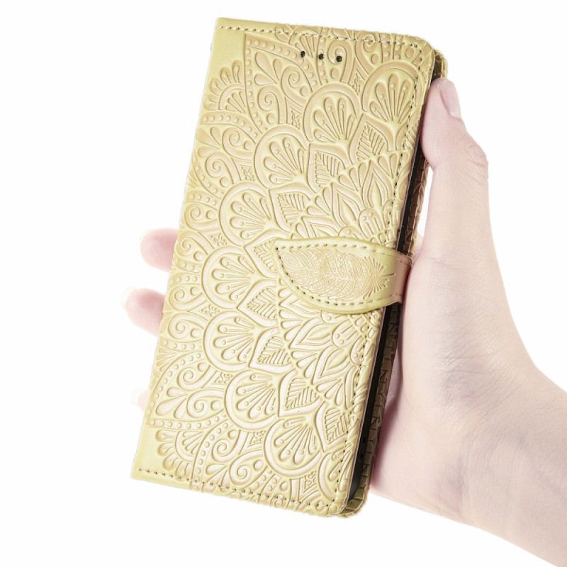 Capa Flip Para Samsung Galaxy A33 5G Folhas Tribais