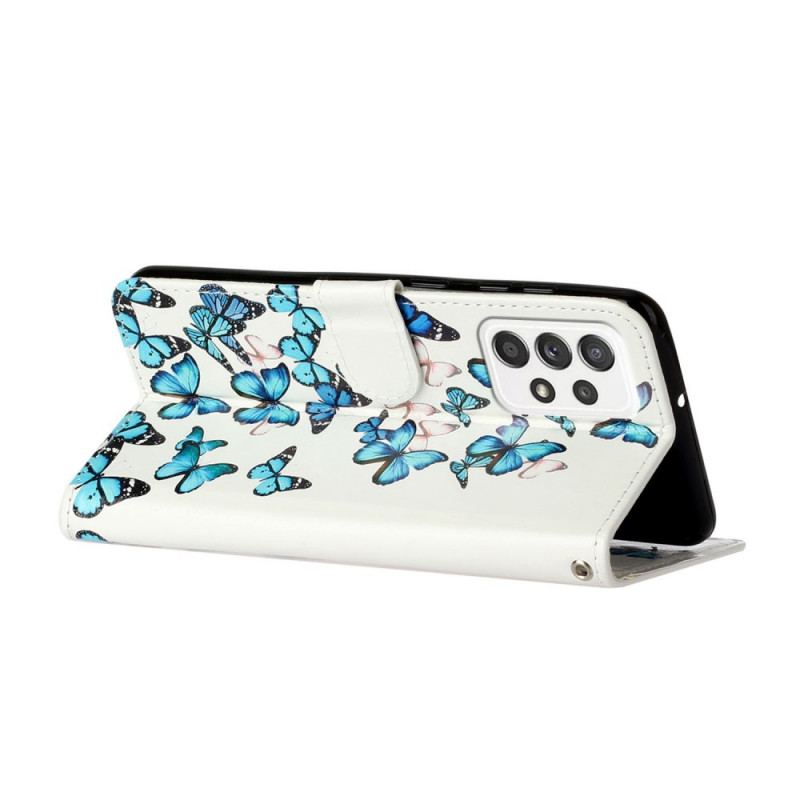 Capa Flip Para Samsung Galaxy A33 5G O Estilo Das Borboletas