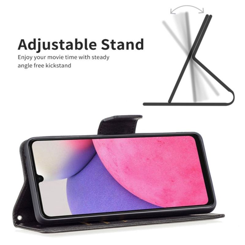 Capa Folio Para Samsung Galaxy A33 5G Fecho Oblíquo Liso