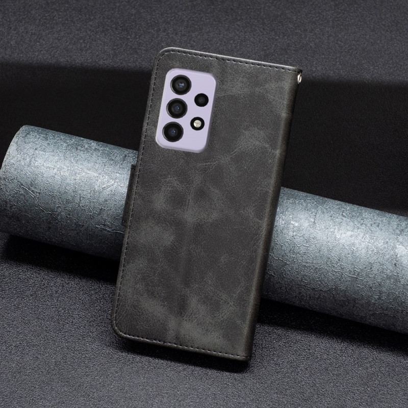Capa Folio Para Samsung Galaxy A33 5G Fecho Oblíquo Liso