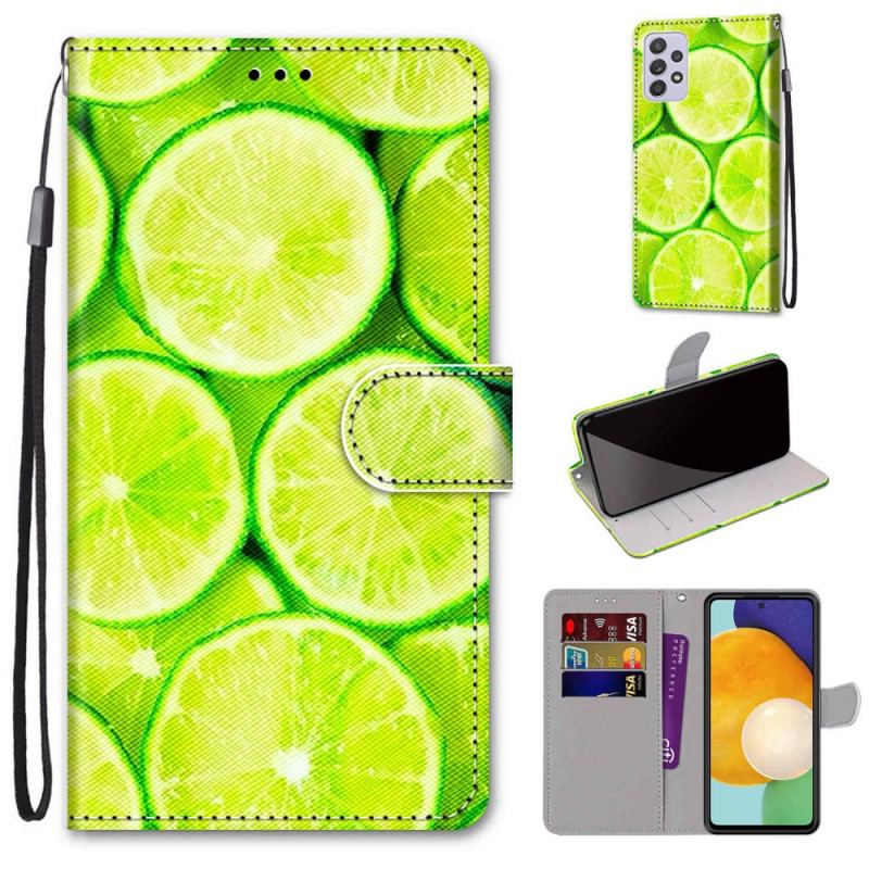 Capa Folio Para Samsung Galaxy A33 5G Limão