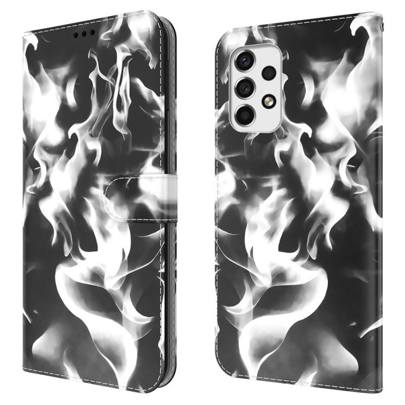 Capa Folio Para Samsung Galaxy A33 5G Padrão Abstrato