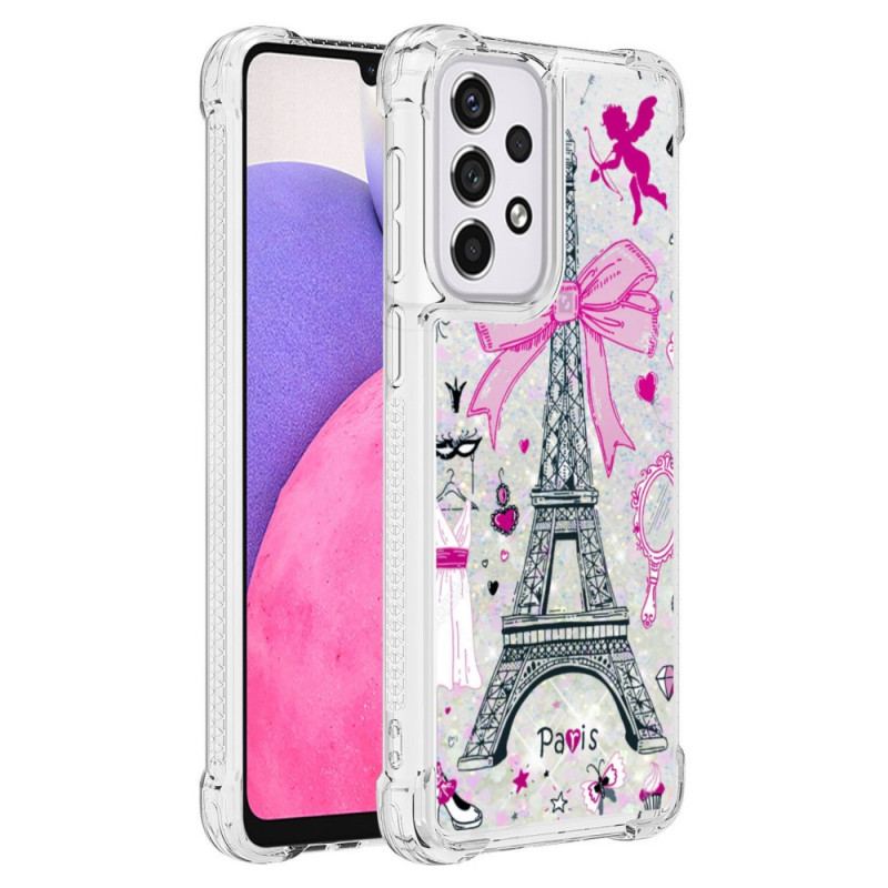 Capa Para Samsung Galaxy A33 5G As Lantejoulas Da Torre Eiffel