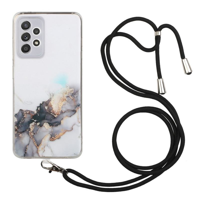 Capa Para Samsung Galaxy A33 5G De celular Com Cordão De Mármore