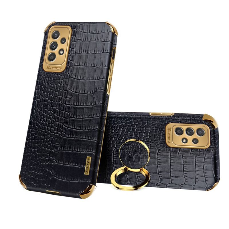 Capa Para Samsung Galaxy A33 5G Suporte De Anel De Efeito De Pele De Crocodilo