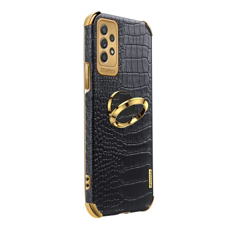 Capa Para Samsung Galaxy A33 5G Suporte De Anel De Efeito De Pele De Crocodilo
