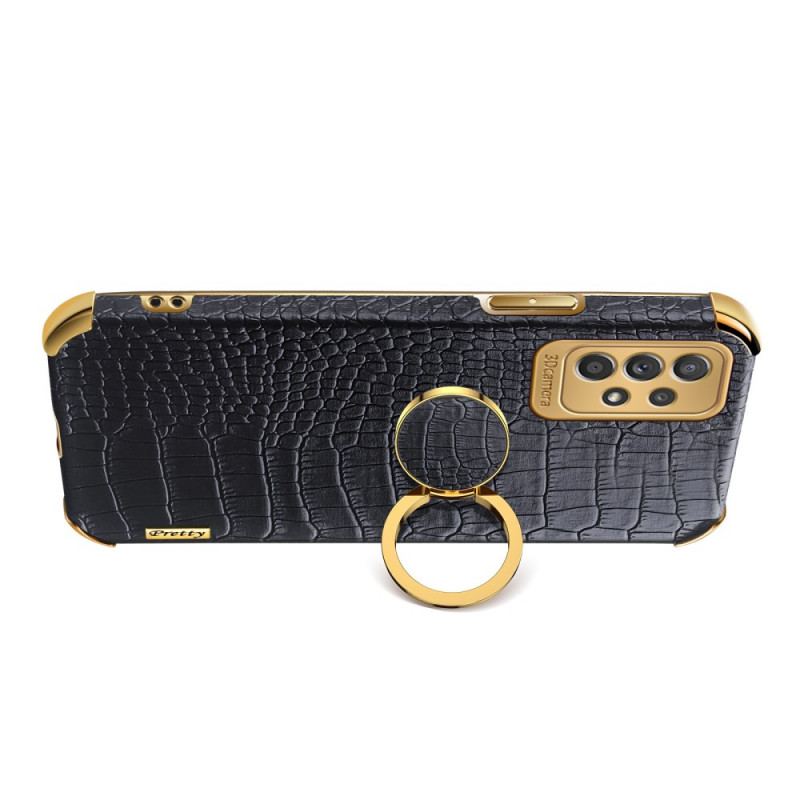 Capa Para Samsung Galaxy A33 5G Suporte De Anel De Efeito De Pele De Crocodilo