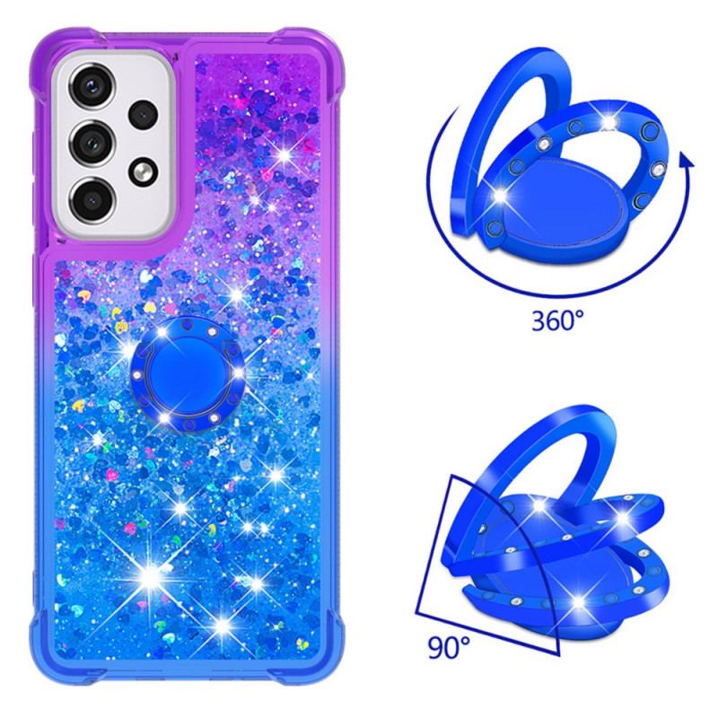 Capa Para Samsung Galaxy A33 5G Suporte De Anel Glitter