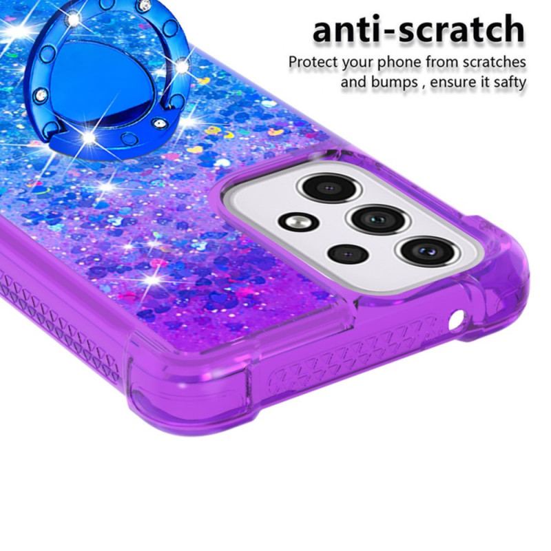 Capa Para Samsung Galaxy A33 5G Suporte De Anel Glitter