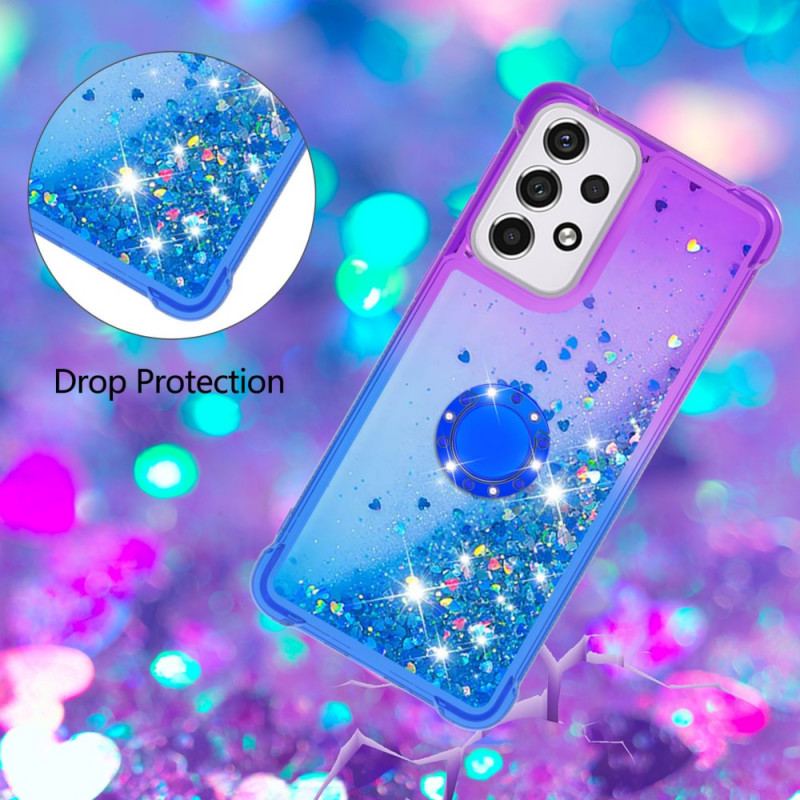 Capa Para Samsung Galaxy A33 5G Suporte De Anel Glitter