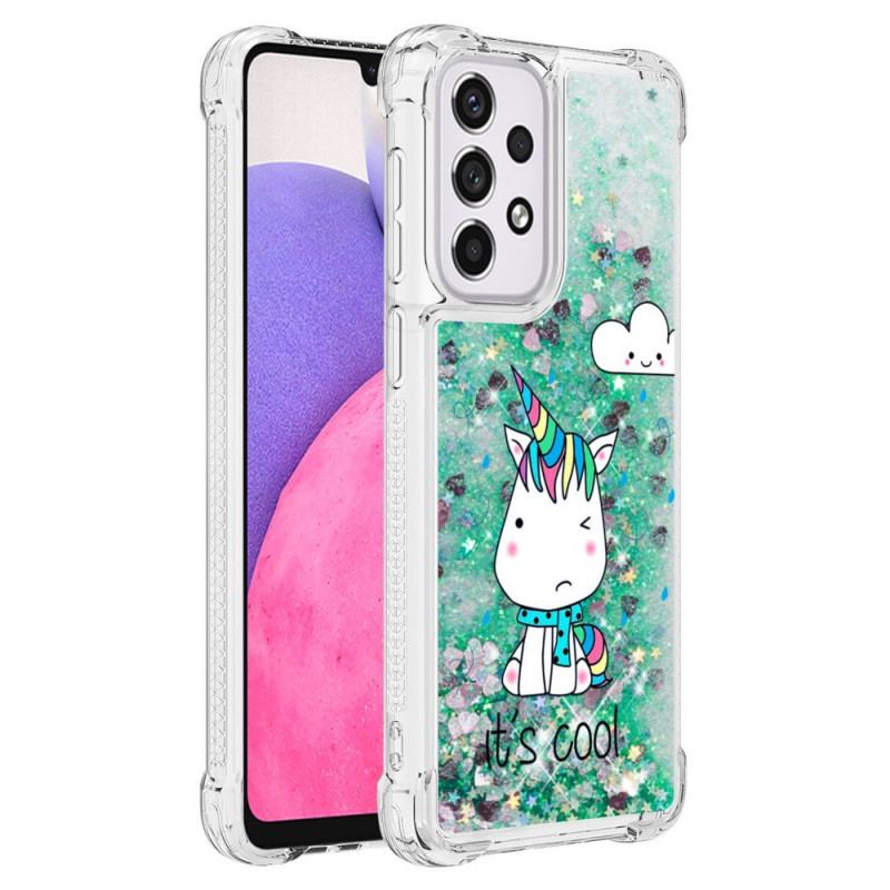 Capa Para Samsung Galaxy A33 5G Unicórnio Glitter