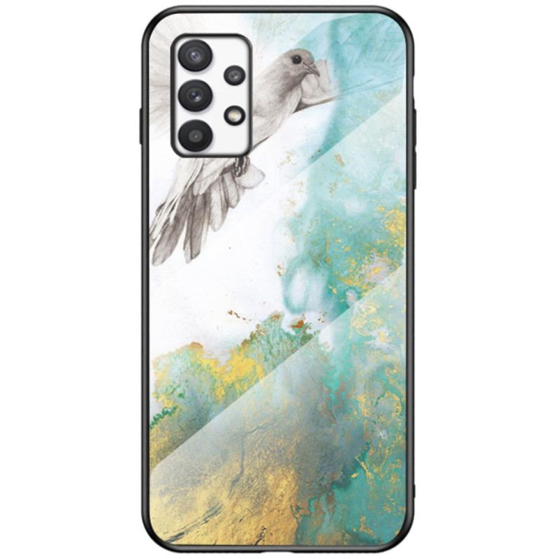 Capa Para Samsung Galaxy A33 5G Vidro Temperado De Cores De Mármore