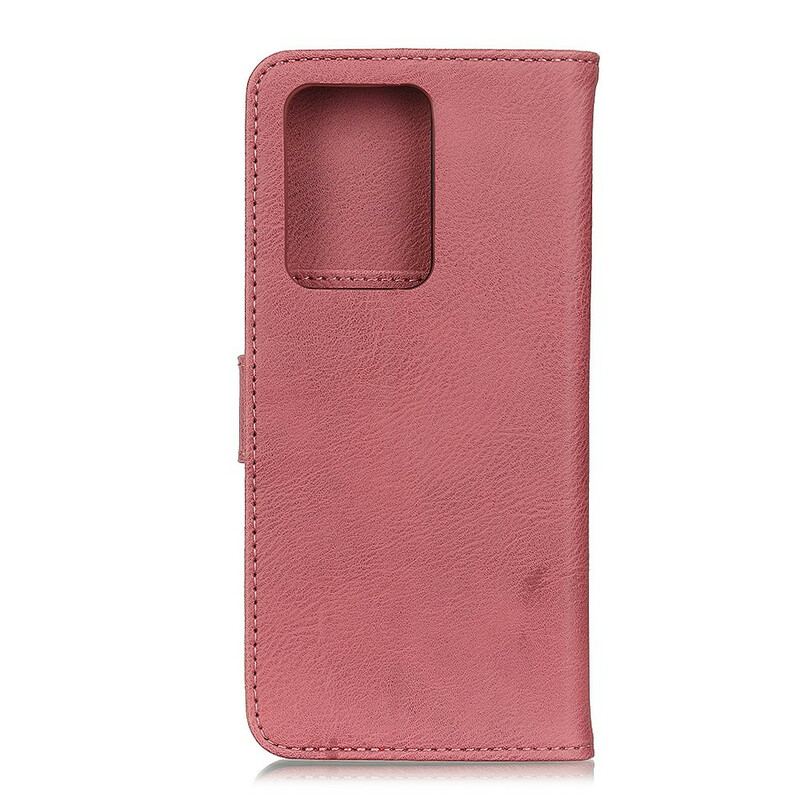 Capa De Couro Para Samsung Galaxy S20 Ultra Imitação De Couro Khazneh